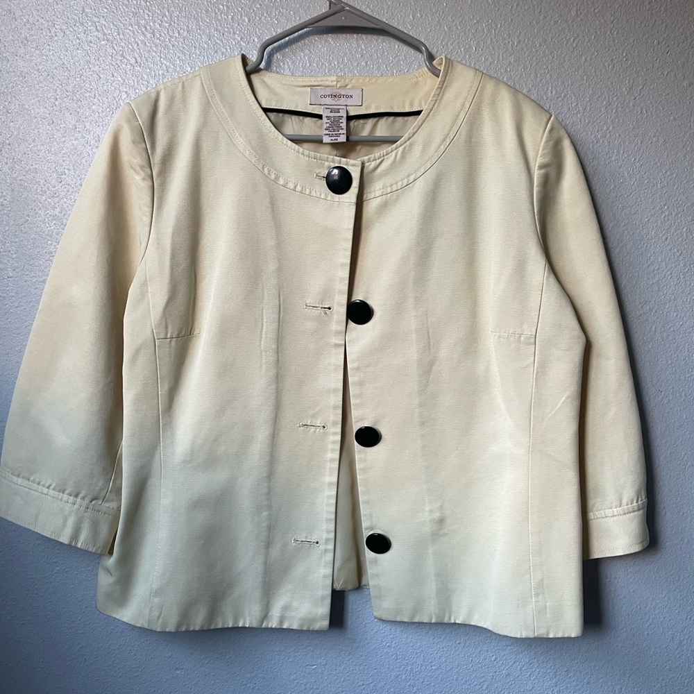 VINTAGE PALE YELLOW COAT- SIZE XL